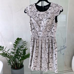 Talula white lace With black underlay style dress size 2 Small